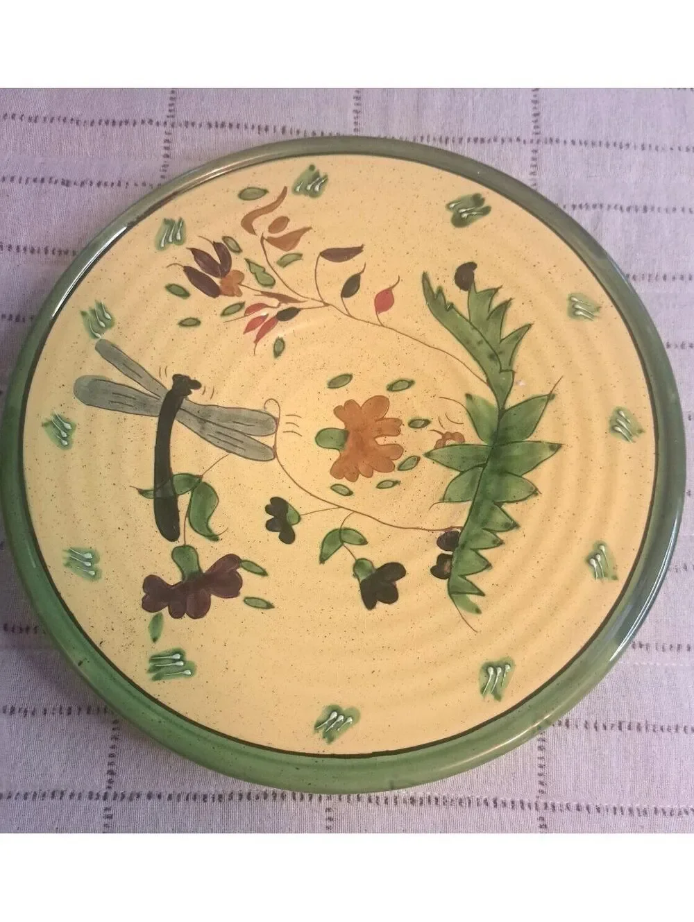 Vintage Hand Crafted Romancing Provence Platter in the Libellule Pattern 10
